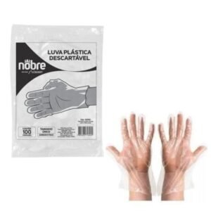 LUVA PLÁSTICA DESCARTÁVEL 100UN - NOBRE
